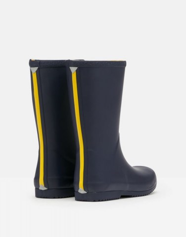 Joules Jnr Kids Roll Up Navy Wellies