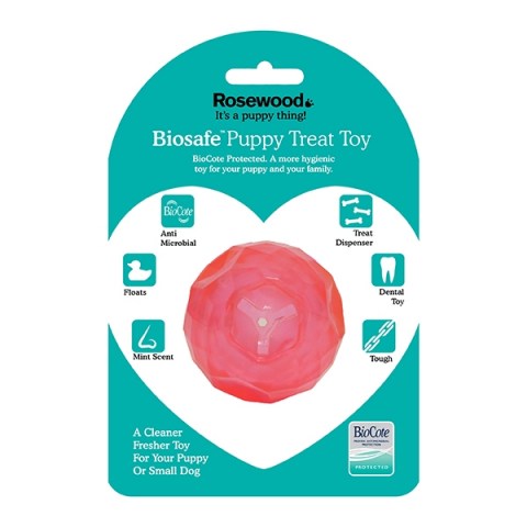 Biosafe Puppy Treat Ball Pink