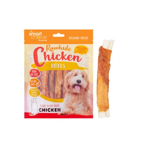 Rawhide & Chicken Rolls Dog Treat